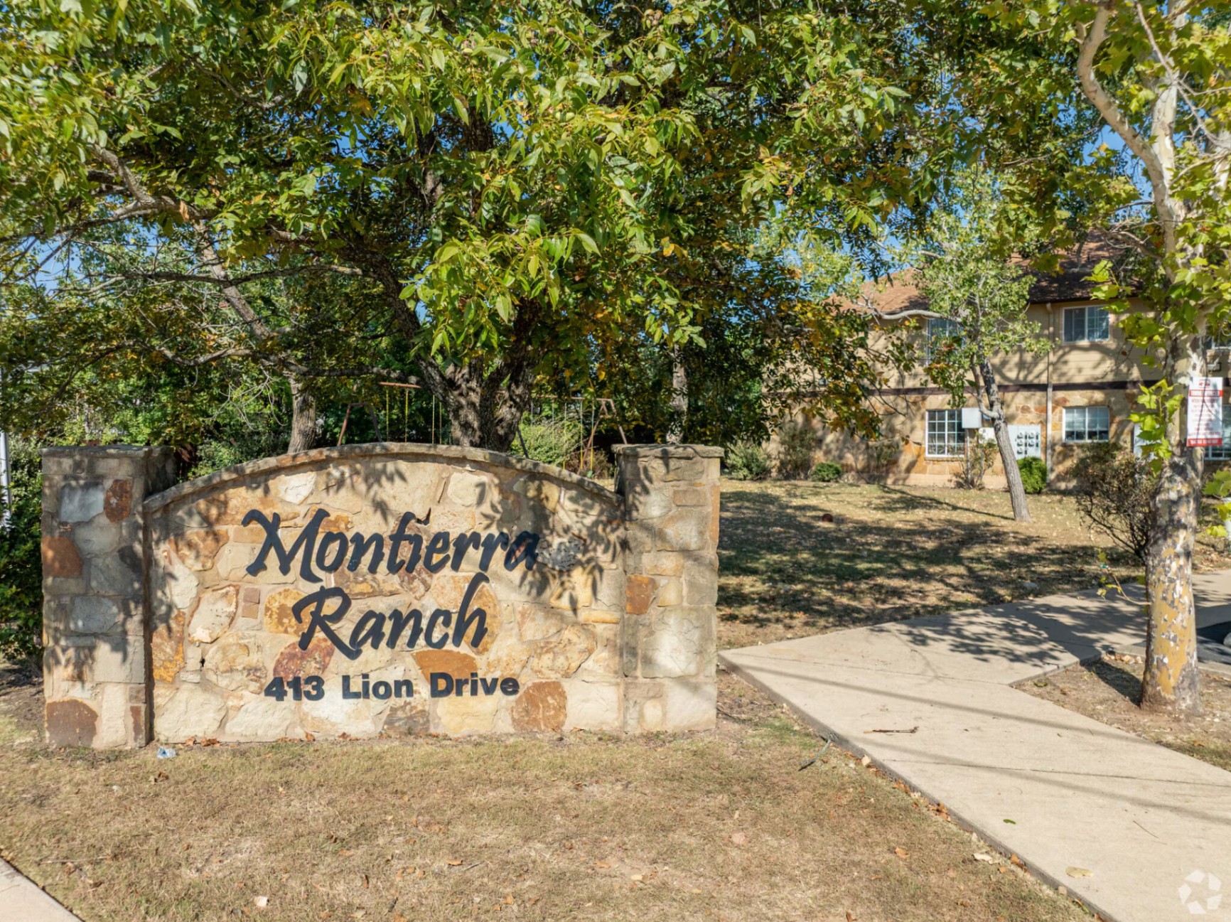 Montierra Ranch monument sign at the entrance